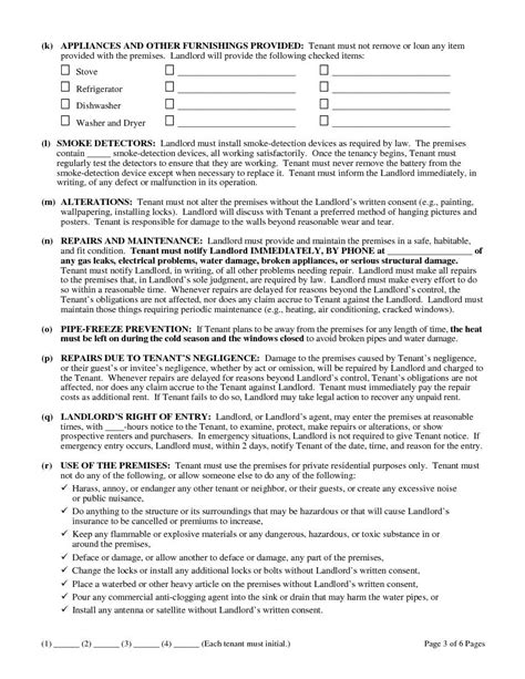 michigan residential lease agreement printable lease