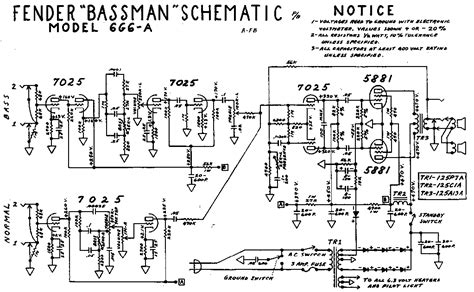 fender bassman model   schematic electronic service manuals