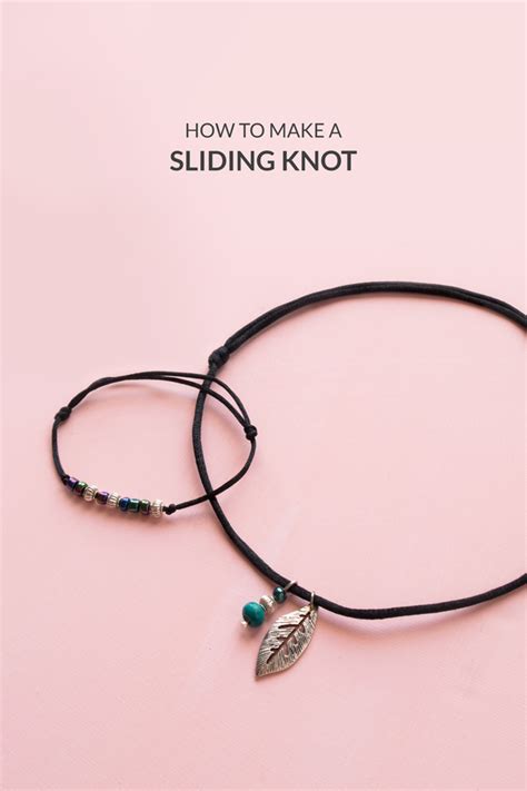 sliding knot slip knot jewelry curly