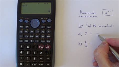reciprocal key   casio scientific calculator youtube
