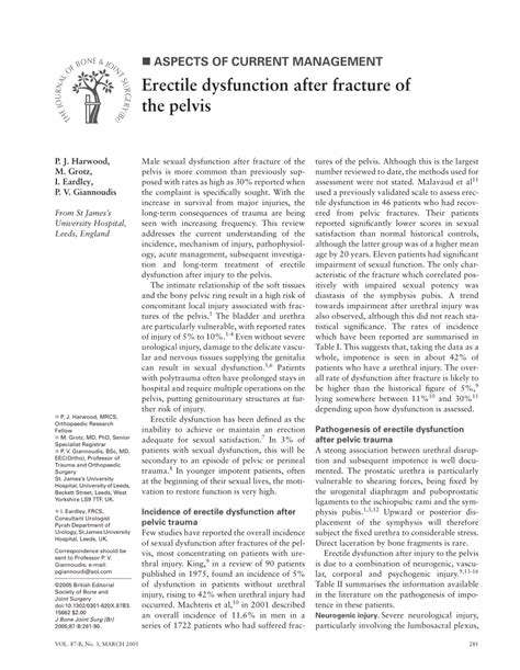 Pdf Erectile Dysfunction After Fracture Of The Pelvis