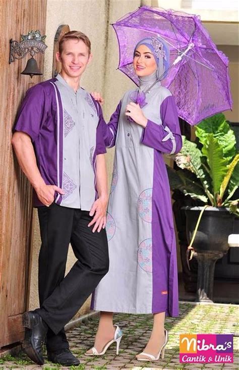 baju gamis ungu cocok  jilbab warna  pintar mencocokan