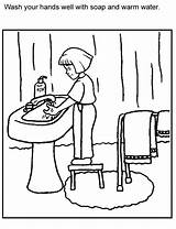 Washing Hygiene Clipart Manners Colouring Handwashing Library Buni Fiti Lavandose Coloringhome Pintare Bestcoloringpagesforkids Isus Asemenea sketch template