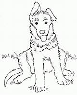 Coloring German Shepherd Pages Puppy Color Kids Print Ages Creativity Recognition Develop Skills Focus Motor Way Fun sketch template