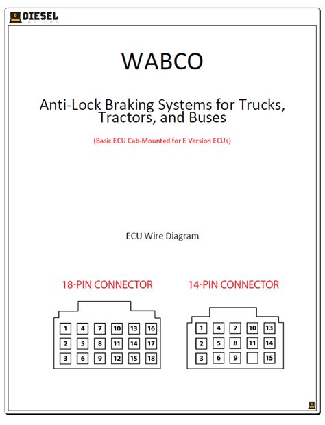 wabco abs  version hydraulic ecu wire diagram