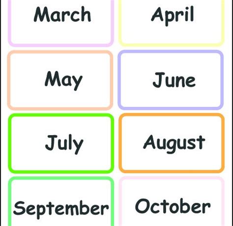 printable months   year charts  number dyslexia