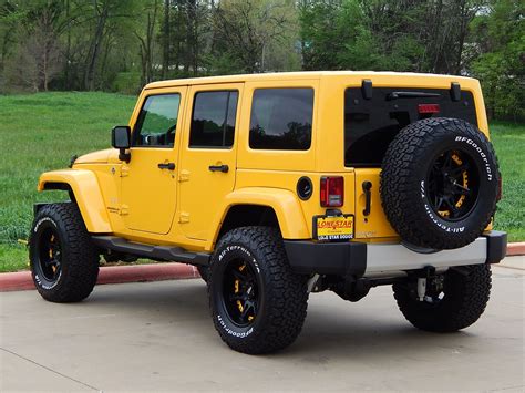 yellow jeep rubicon top jeep