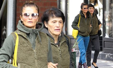 double take supermodel helena christensen and her lookalike mother hit