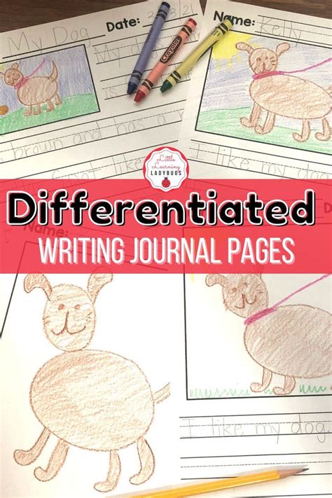 pre    grade writing journal bundle   kindergarten