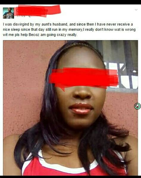 i was disvirgined by my aunt s husband lady reveals on
