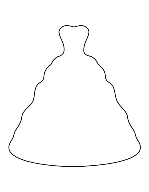 printable wedding dress template