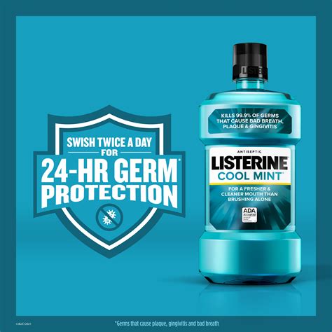 cool mint® antiseptic mouthwash for bad breath and plaque listerine®