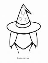 Witch Face Coloring Blank Clipart Pages Halloween Make Color Head Printable Template Own Printables Outline Book Kids Print Cliparts Clip sketch template