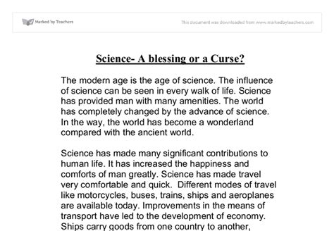 science a blessing or a curse quotes