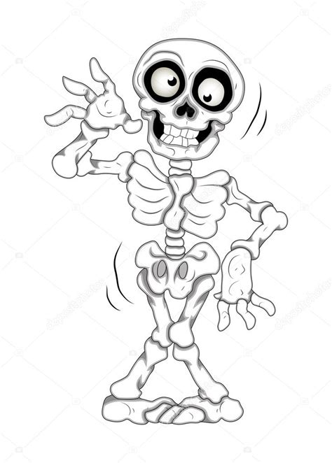 Funny Skeleton Vector Illustration ⬇ Vector Image By