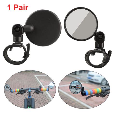 pcs bike mirror handlebar mount adjustable  rotatable bicycle rear view mirror bike