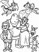 Shrek Coloring Pages Printable Characters Wonder sketch template