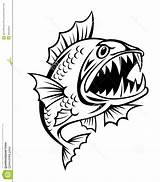 Fish Angry Vector Vectorified sketch template