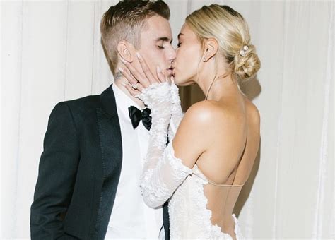 justin bieber shares official wedding portraits with wife hailey bieber
