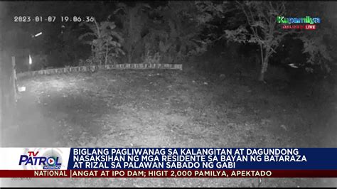 Biglang Pagliwanag At Dagundong Sa Palawan Ipinagtaka Ng Mga Residente