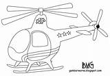 Helikopter Mewarnai Gambar Belajar sketch template