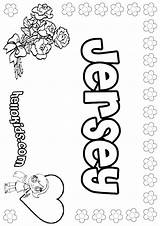 Jersey Lindsey Coloring Pages Hellokids Girl Print Color sketch template