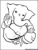 Ganesh Drawing Ganesha Easy Simple Coloring Sketch Kids Lord Cartoon Bal Drawings Pages Ji Ganpati Cliparts Line Throughout Quick Draw sketch template