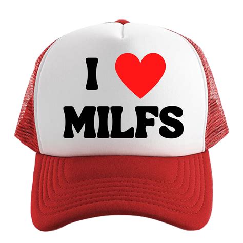 I Heart Milfs Trucker Hat Milfs Trucker Hat I Heart Hot Moms Etsy