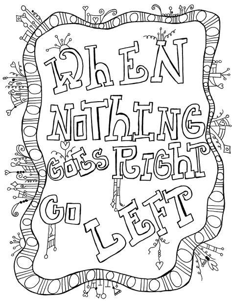 printable sayings coloring pages