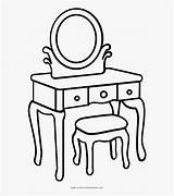 Dressing Table Coloring Clipart Clipartkey sketch template