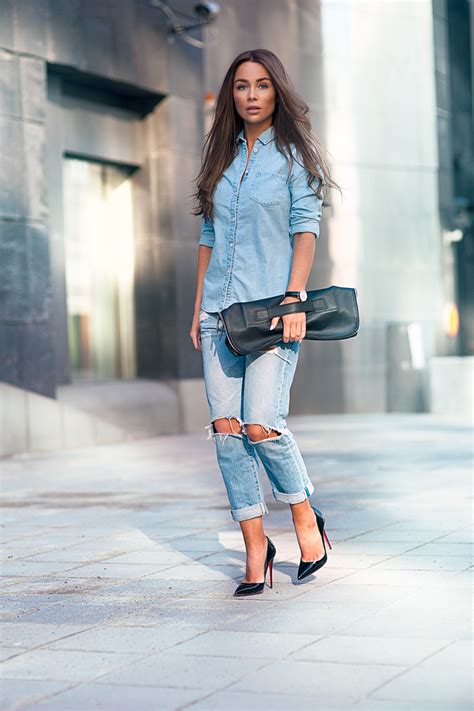 fashionable denim outfit ideas  women ohh