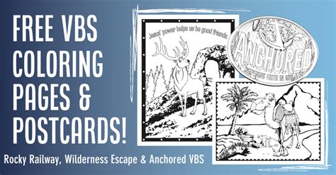 vbs coloring pages postcards group childrens ministry