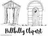 Hillbilly Bluefoxfarm Shacks sketch template