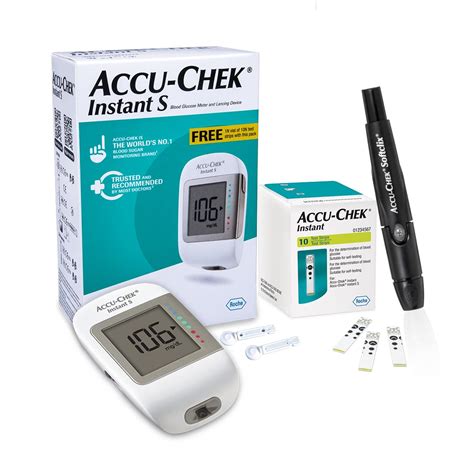 buy accu chek instant  blood glucose glucometer kit  vial   strips  lancets