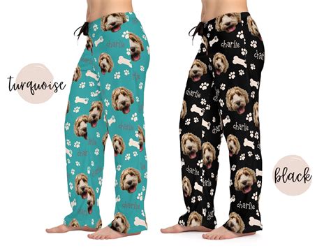 custom dog photo pajama pants personalized dog pajamas soft etsy