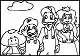 Mario Coloring Super Luigi Pages Cross Bros sketch template