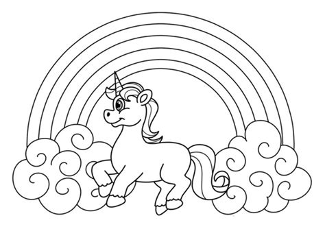 unicorn  rainbow coloring page  printable coloring pages  kids