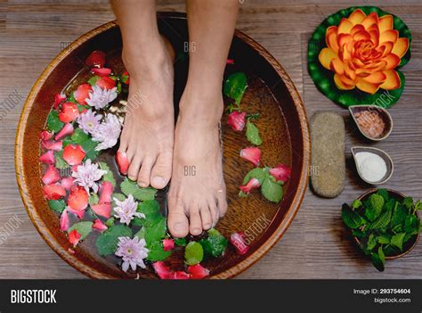 female feet spa image photo  trial bigstock