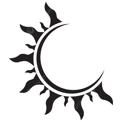 stylized moon  sun moon sun decorate png  vector