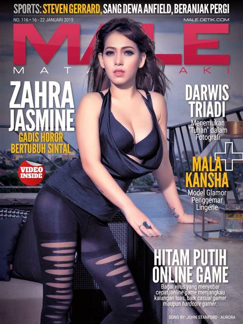 foto zahra jasmine di cover majalah male januari 2015