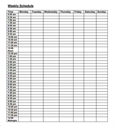 program daily schedule template  school utorrenteuropean
