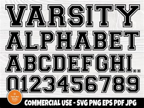varsity font svg varsity letters sport font alphabet svg cut files  cricut files