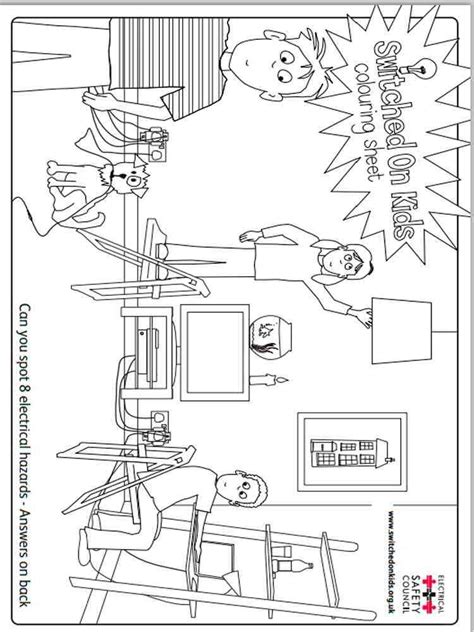 electrical safety coloring pages