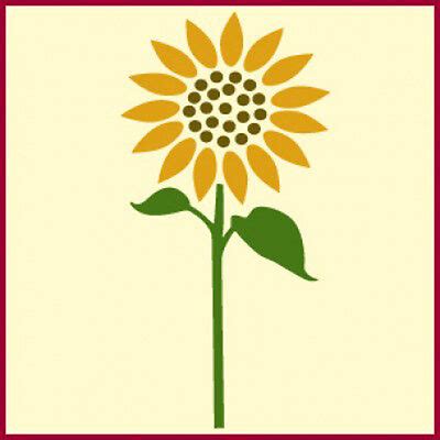 sunflower  stencil  artful stencil ebay