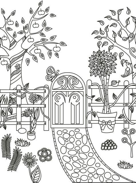 garden coloring pages printable coloring pages