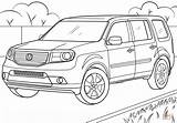 Honda Coloring Pilot Pages Drawing Printable sketch template