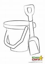 Spade Bucket Colouring Sheet Click sketch template