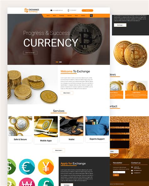 currency exchange  website template