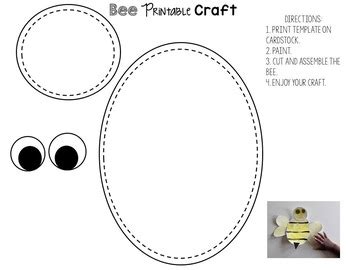 bee craft printable  teacher mom   tpt