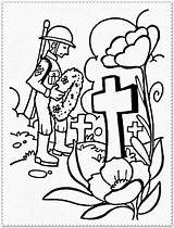 Remembrance Poppy Coloringhome Sheets Anzac Remember sketch template